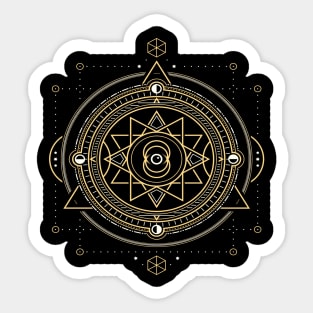 Sacred Geometry Ornament in gold Sticker